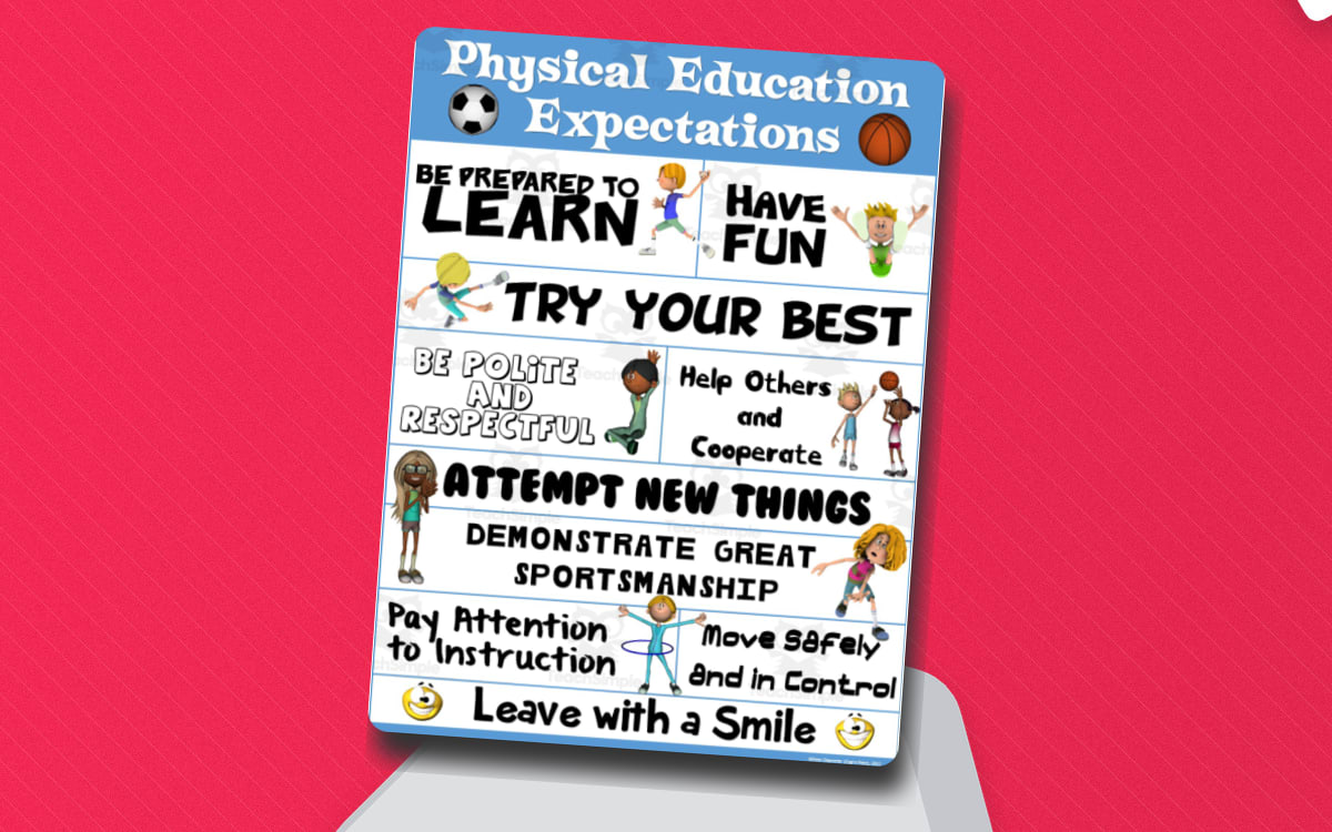 PE Poster Visuals: Expectations in PE teaching resource preview
