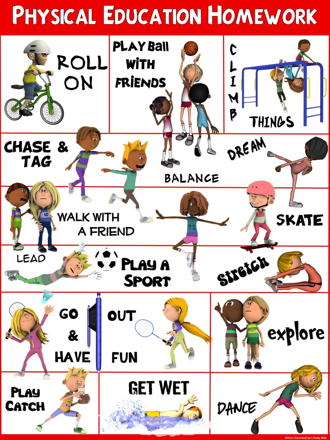 PE Poster Visuals: PE Homework – cover