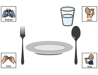PECS Eating Place Mat – Special Ed Mealtime Tool – cover