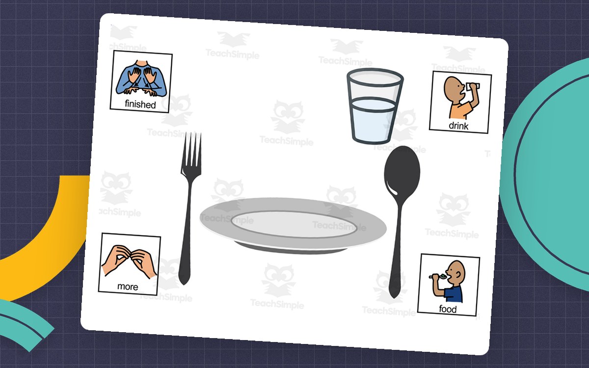 PECS Eating Place Mat – Special Ed Mealtime Tool preview