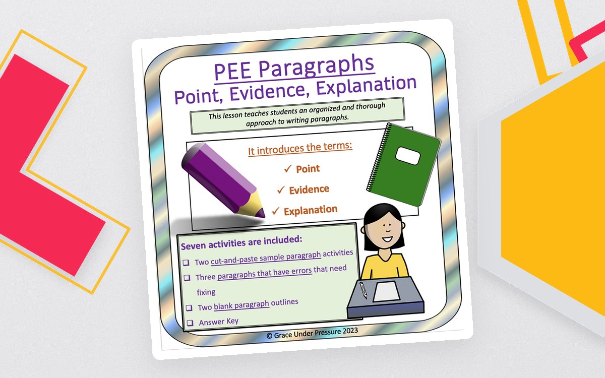 PEE Paragraphs – Point, Evidence, Explanation Format preview: PEE paragraph instruction and models