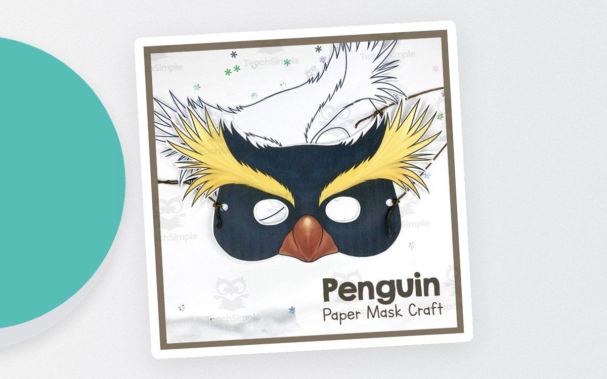 Penguin Paper Mask – Animal Craft Project preview