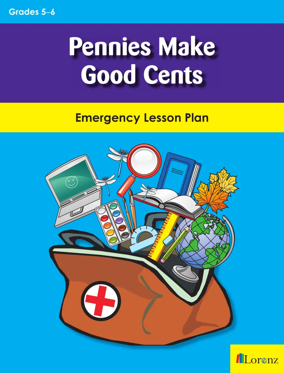 Cover of Pennies Make Good Cents: Emergency Lesson Plan, a penny-themed teaching resource for grades 5–6