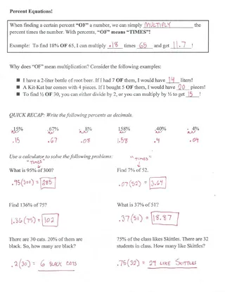 Percent Equations Guided Notes + Homework Set – sample page 3