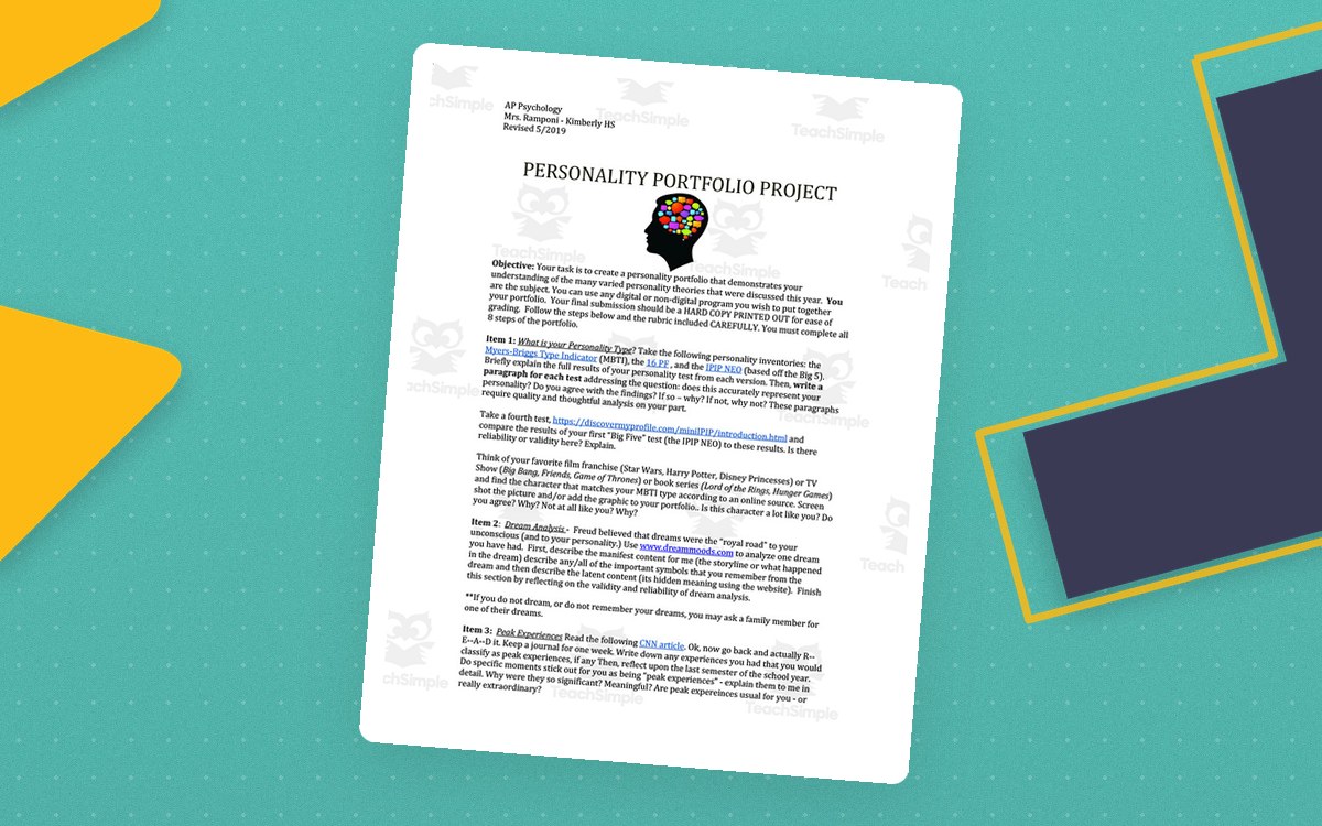 Personality Portfolio Project preview