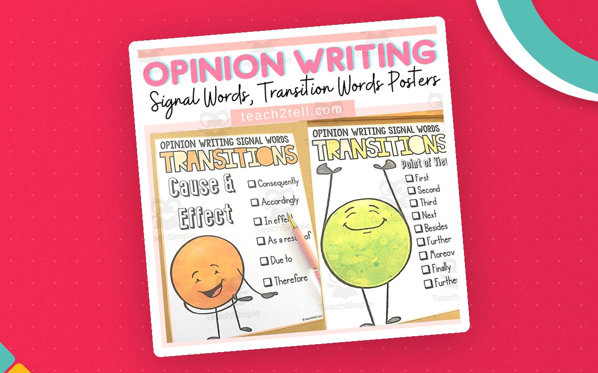 Persuasive Writing Anchor Charts – Signal Words Posters preview: persuasive writing practice pages