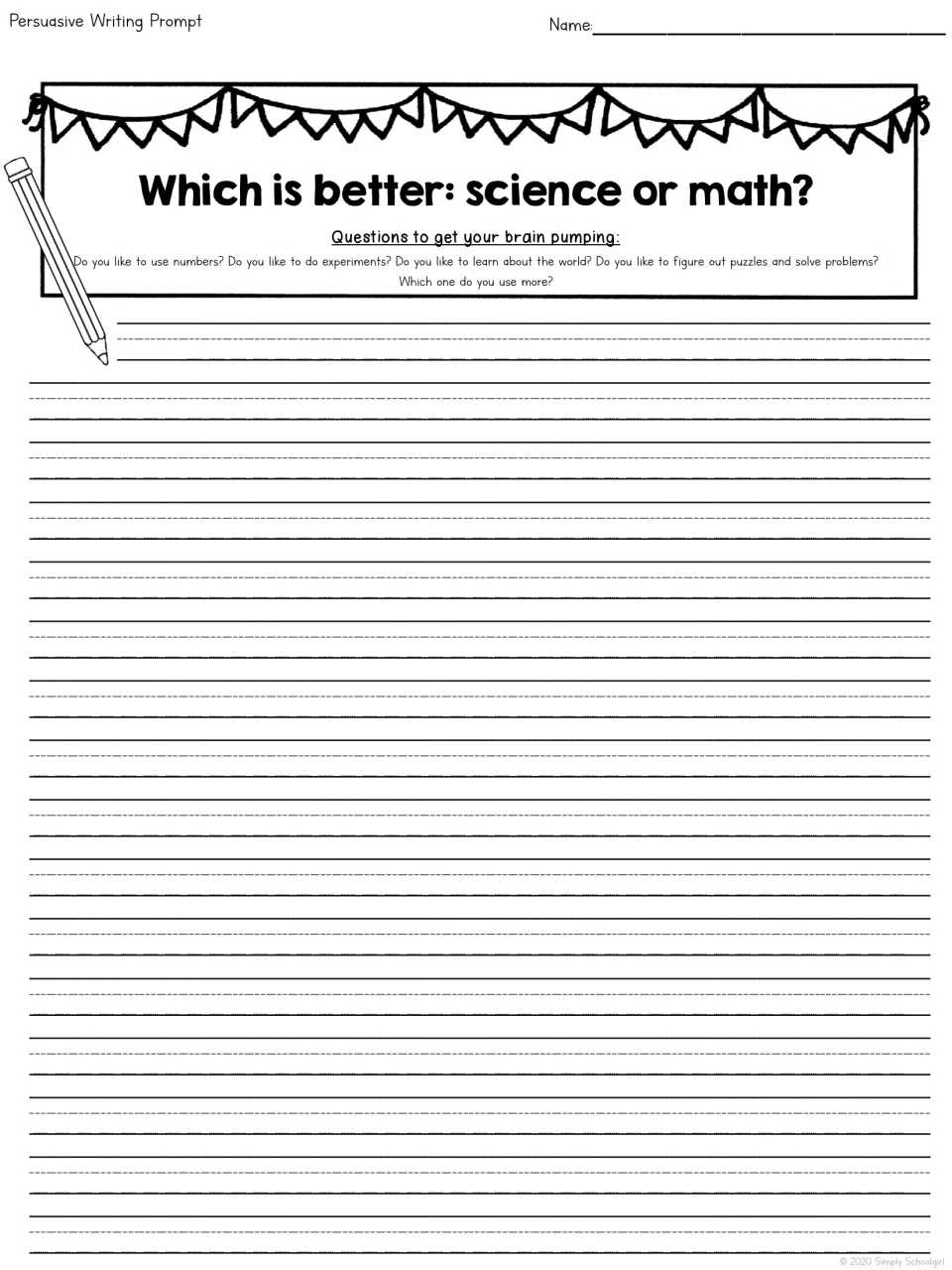 Which is better, science or math? Students think about numbers, experiments and puzzles, then defend their favorite subject