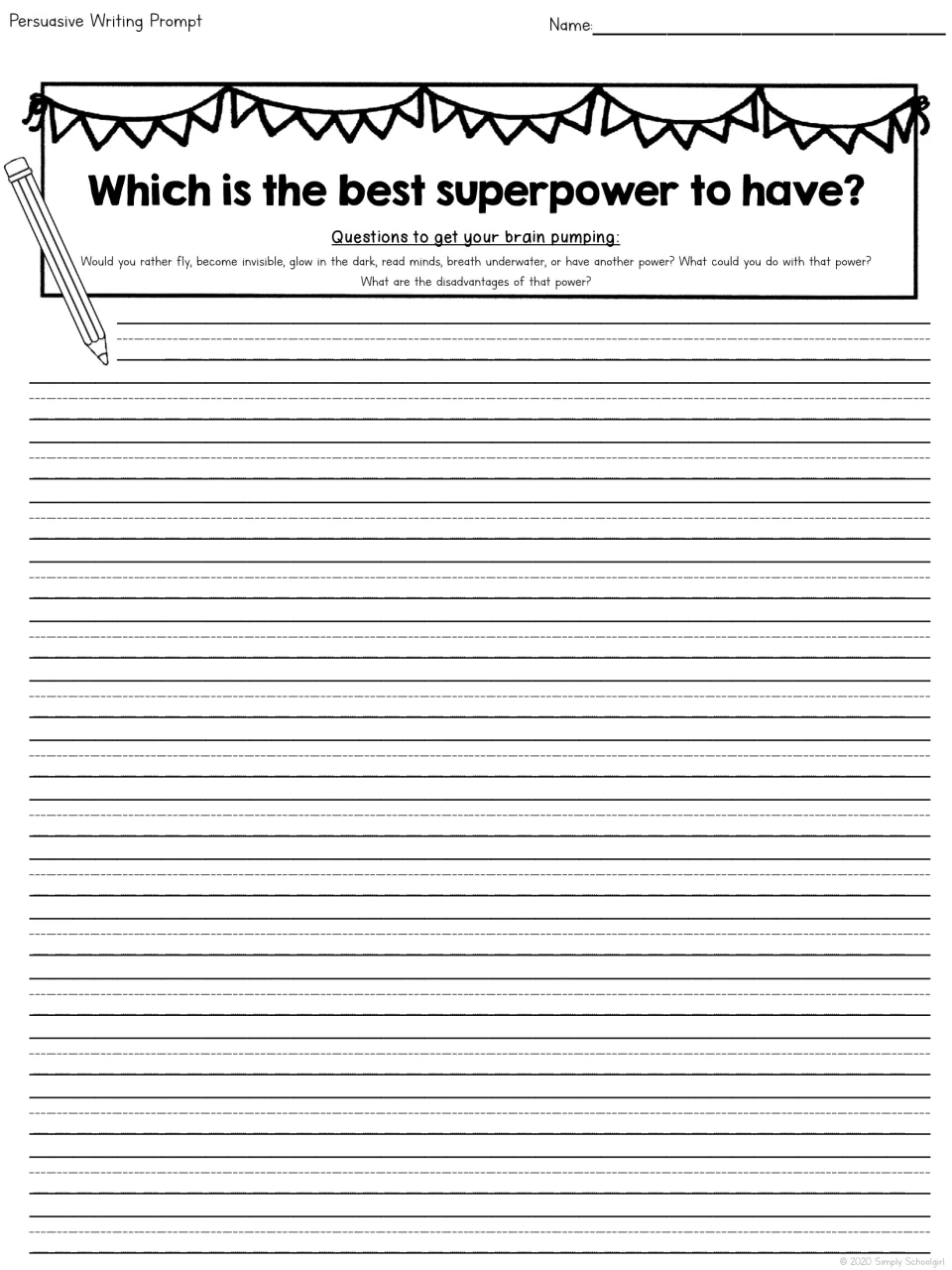Best superpower to have: students pick flying, invisibility, mind reading or another power and argue its pros and cons