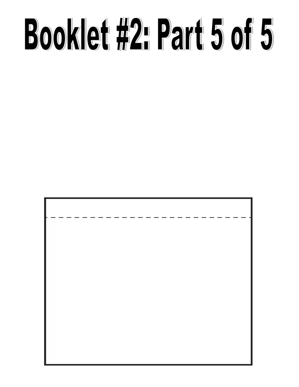 Booklet #2 part 5 of 5: blank cut-out page with a staple strip for adding extra notes about Wheatley's book of poems
