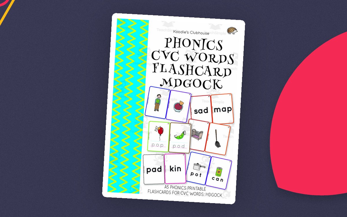 Phonics CVC Words Flashcard MDGOCK teaching resource preview