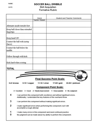 Physical Education Rubric Bundle – sample page 3