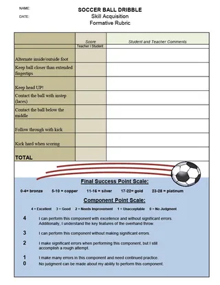 Physical Education Rubric Bundle – sample page 4