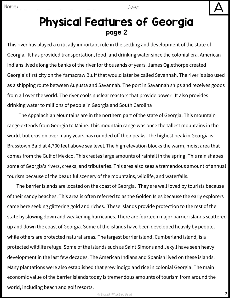 Passage A part 2: Savannah River history, Appalachian Mountains and Brasstown Bald, and the barrier islands or Golden Isles