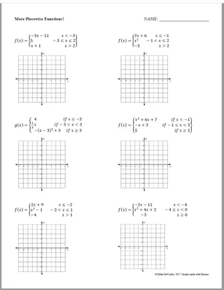 Piecewise Functions – Guided Notes & Homework – sample page 2