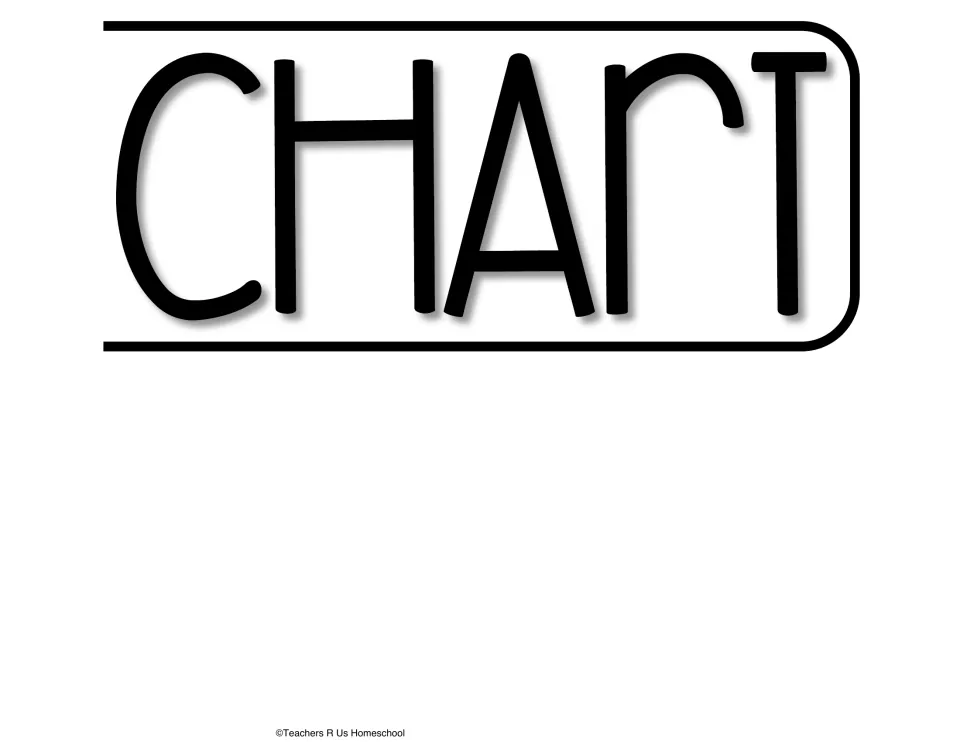 Title cut-out piece reading Chart in large bold letters, which completes the heading of the place value display