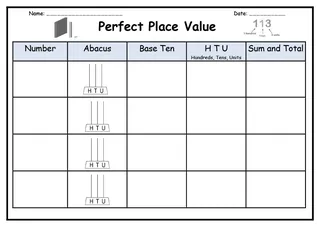 Place Value Graphic Organizer – sample page 2