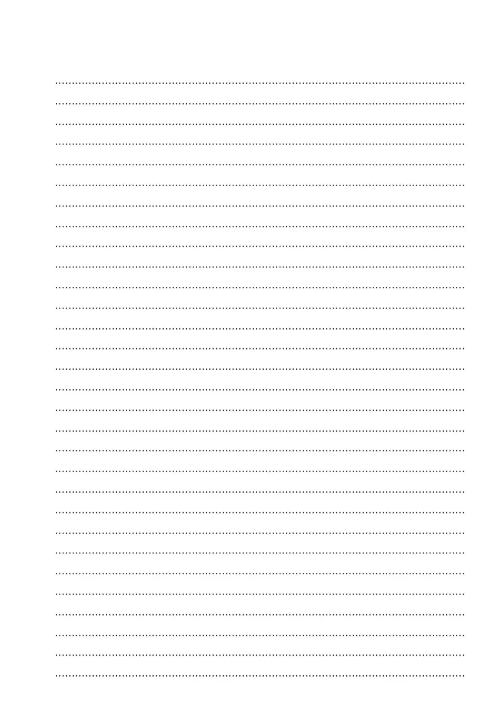 Second blank dotted writing page so students can continue and finish their story about reaching the summit