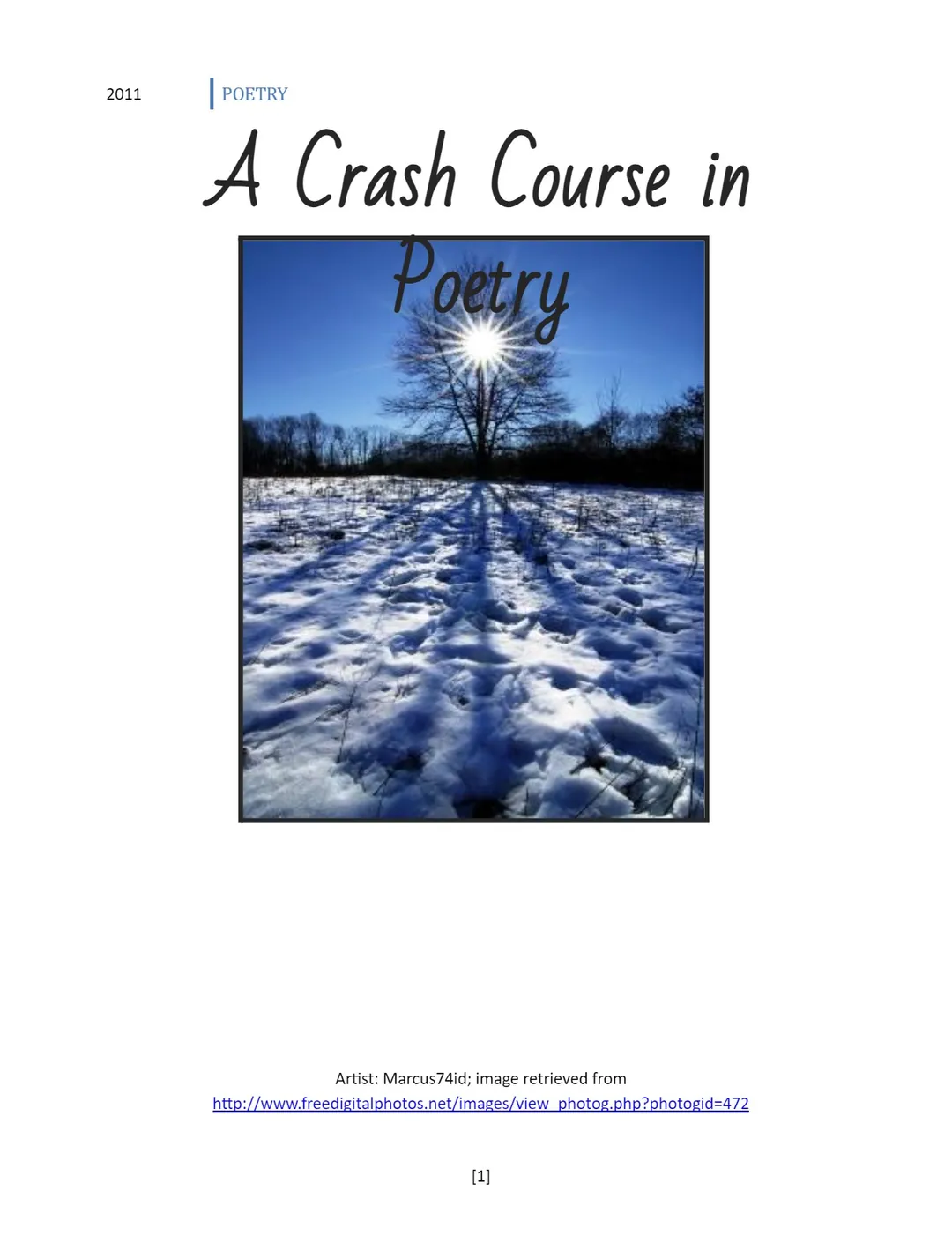 Poetry: A Crash Course – cover