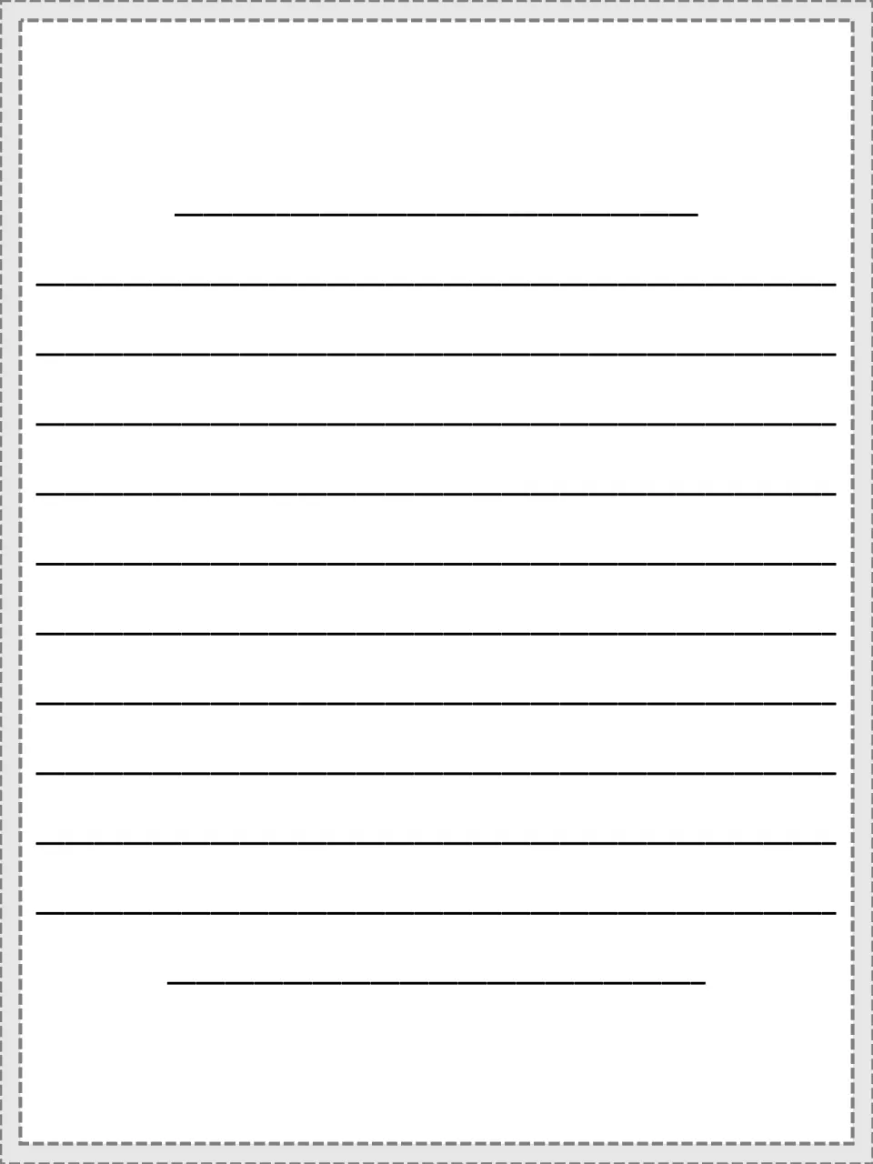 Open autobiographical poem page: students write all 12 lines on their own, from their name to their nickname