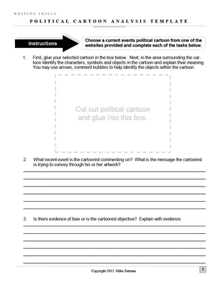 Political Cartoon Analysis Template – cover