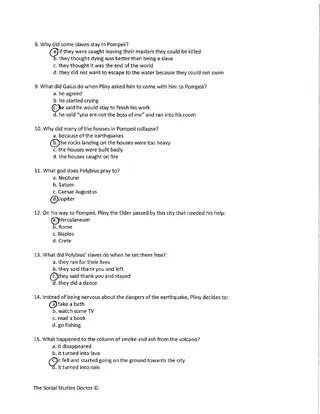 Pompeii: The Last Day Video Worksheet – sample page 2