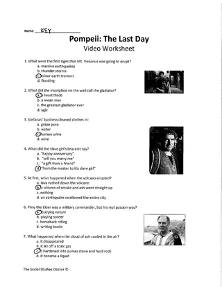 Pompeii: The Last Day Video Worksheet – sample page 3