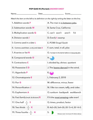 Pop Quizzes for 3rd Grade – 6-Quiz Set – sample page 3