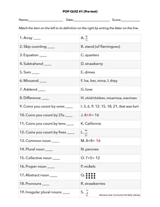 Pop Quizzes for 3rd Grade – 6-Quiz Set – sample page 4