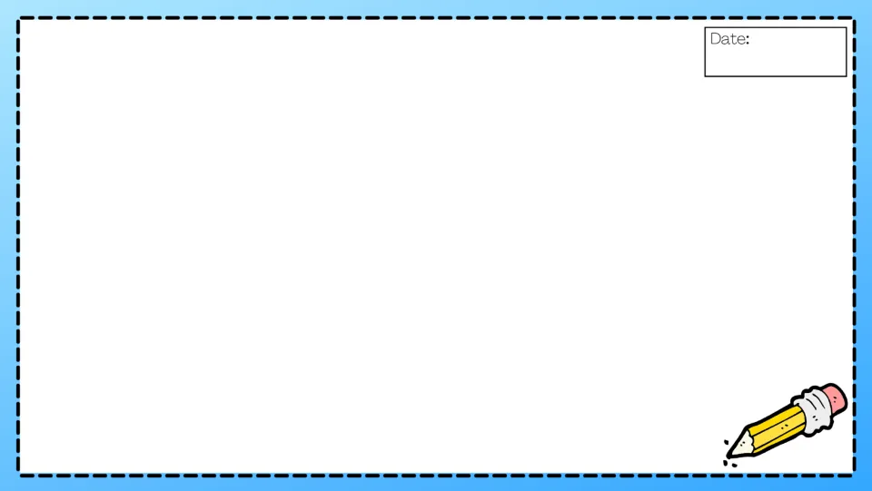 Blank narrative writing slide following the best-gift prompt, with a date label and space for a typed response