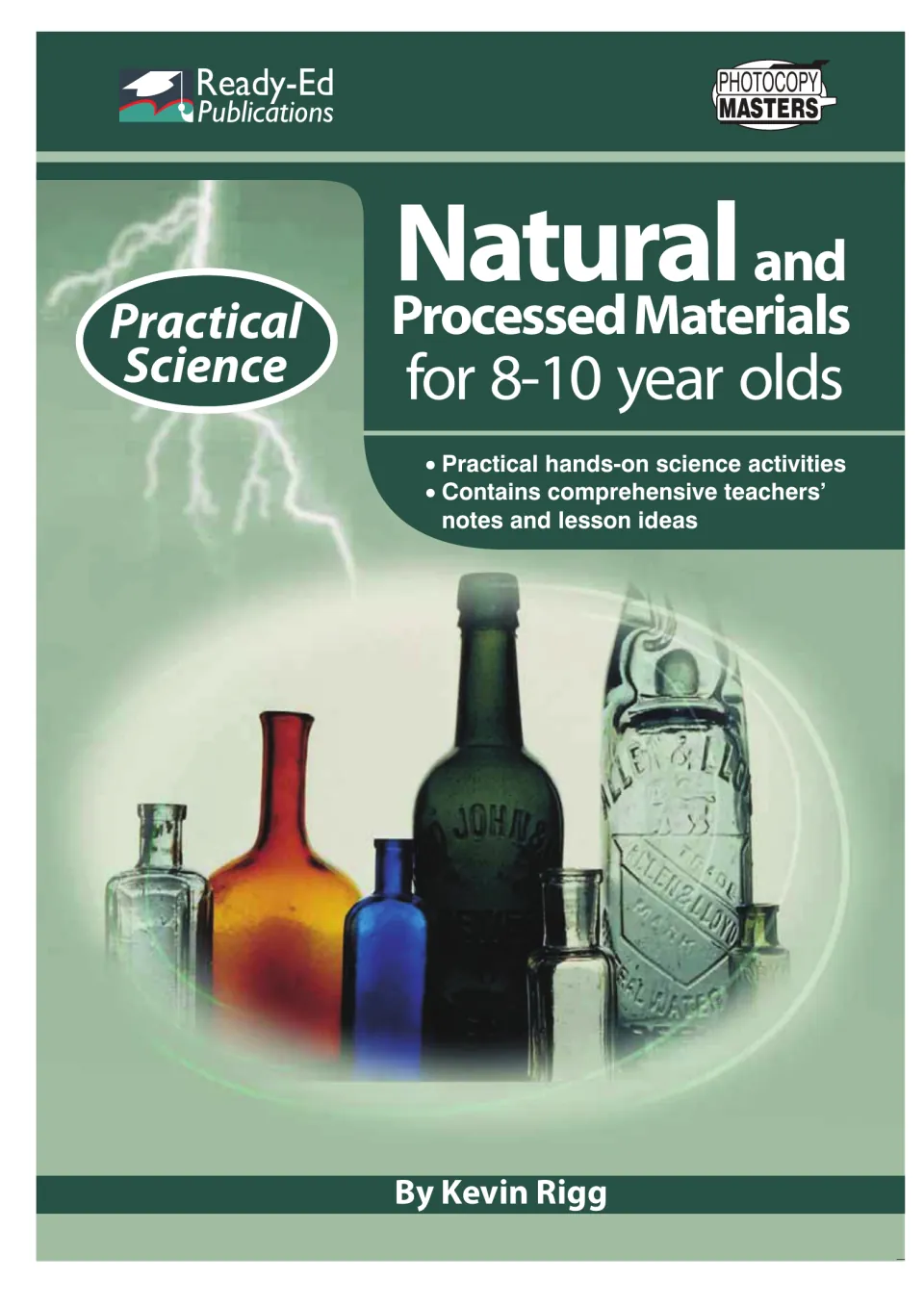 Cover of Natural and Processed Materials for ages 8–10, a practical science activity book by Kevin Rigg