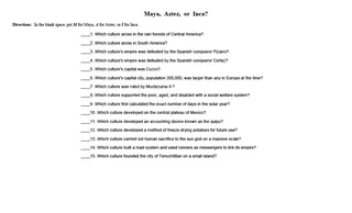 Pre-Columbian Civilizations Chart and Fill-In Worksheet – cover