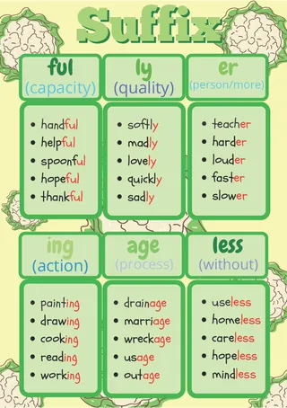 Prefix and Suffix Posters – sample page 3