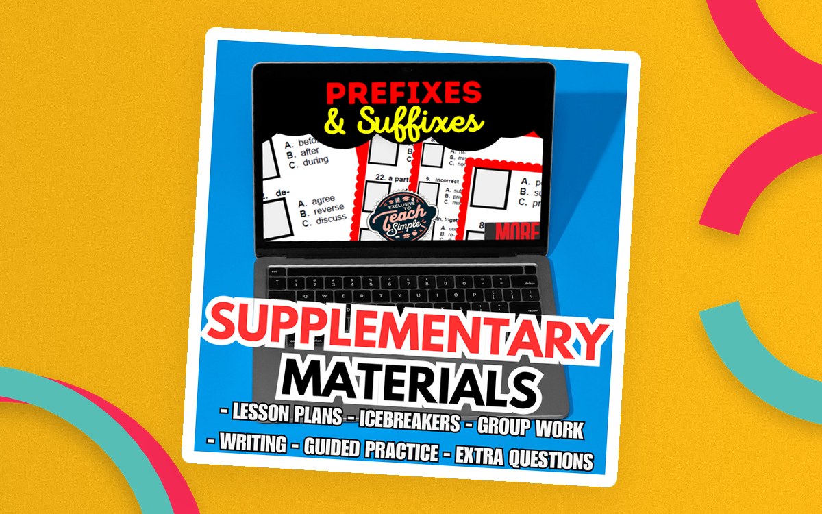 Prefixes and Suffixes Supplementary Materials Grade 5-6 (PDF) preview