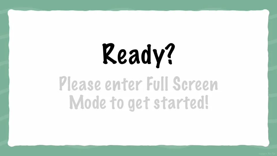 Ready? slide asking the class to enter Full Screen Mode before the prefix definition questions begin