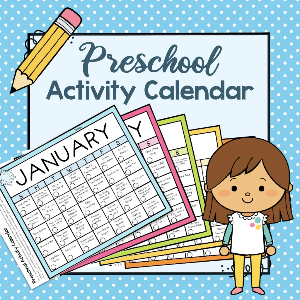 Preschool Activity Calendar – cover