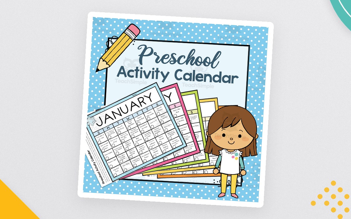 Preschool Activity Calendar cover.