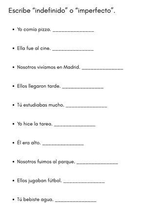 Pretérito indefinido vs pretérito imperfecto: ejercicios – sample page 3
