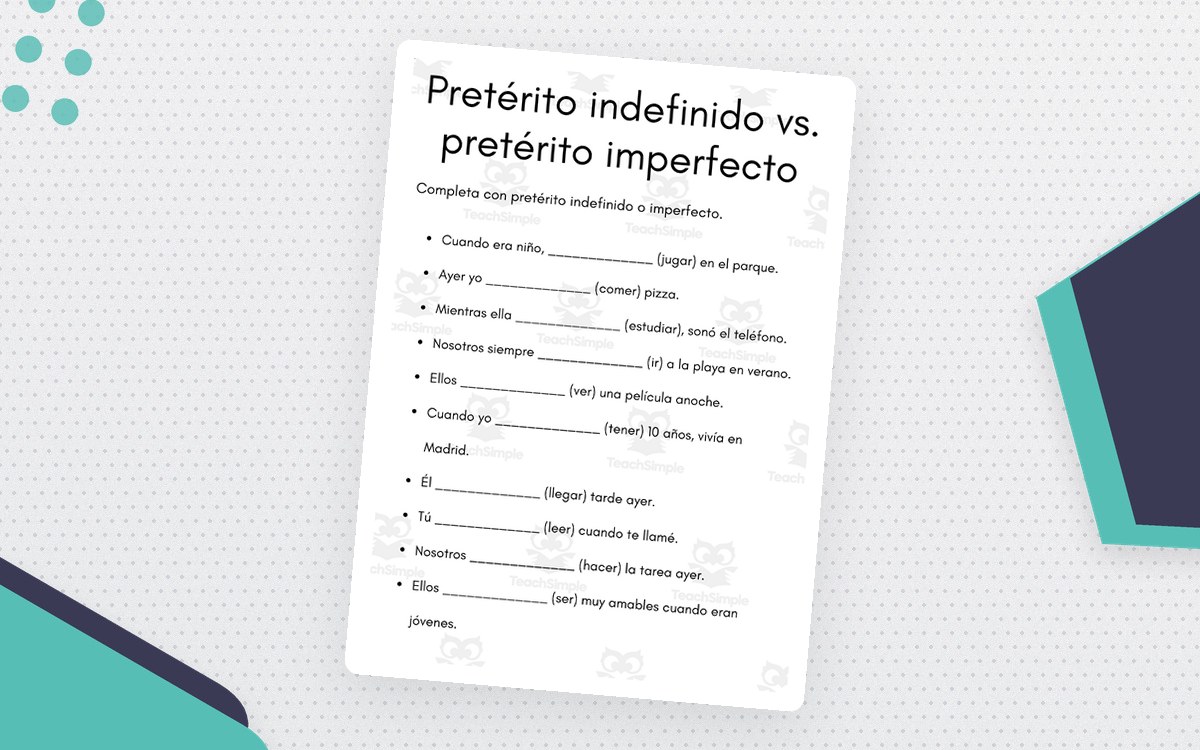 pretérito indefinido vs pretérito imperfecto ejercicios preview