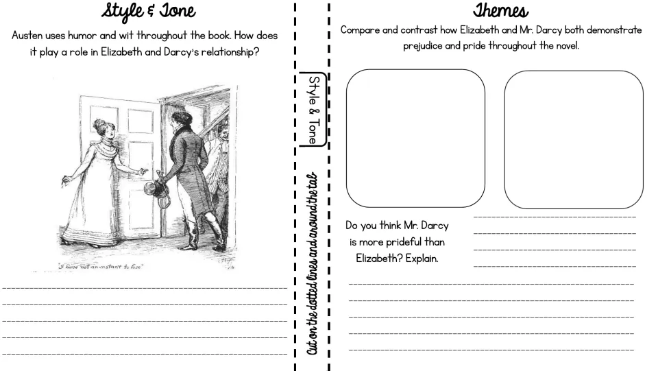 Humor and pride: students explain how wit shapes Elizabeth and Darcy's relationship and compare the pride each one shows