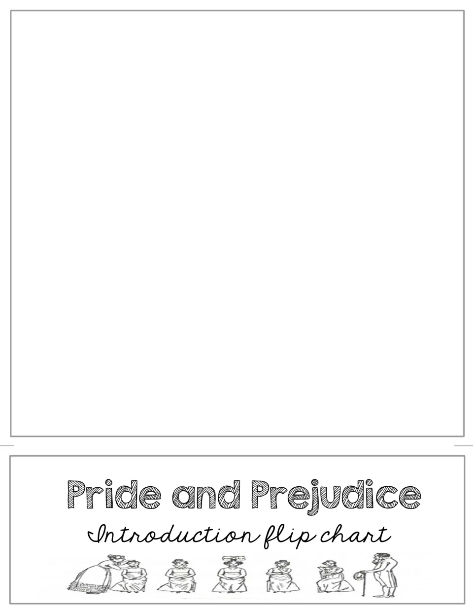 Introduction flip chart cover identifies the novel and forms the title flap of the assembled flipbook.
