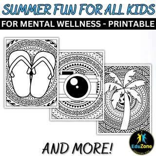 Printable Summer Mandala Coloring Pages - Fun & Relaxing Activity. – sample page 2
