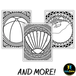 Printable Summer Mandala Coloring Pages - Fun & Relaxing Activity. – sample page 3
