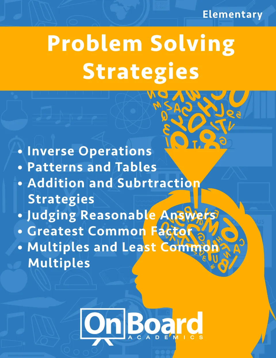 Problem Solving Strategies cover lists inverse operations, patterns and tables, factors, and multiples.