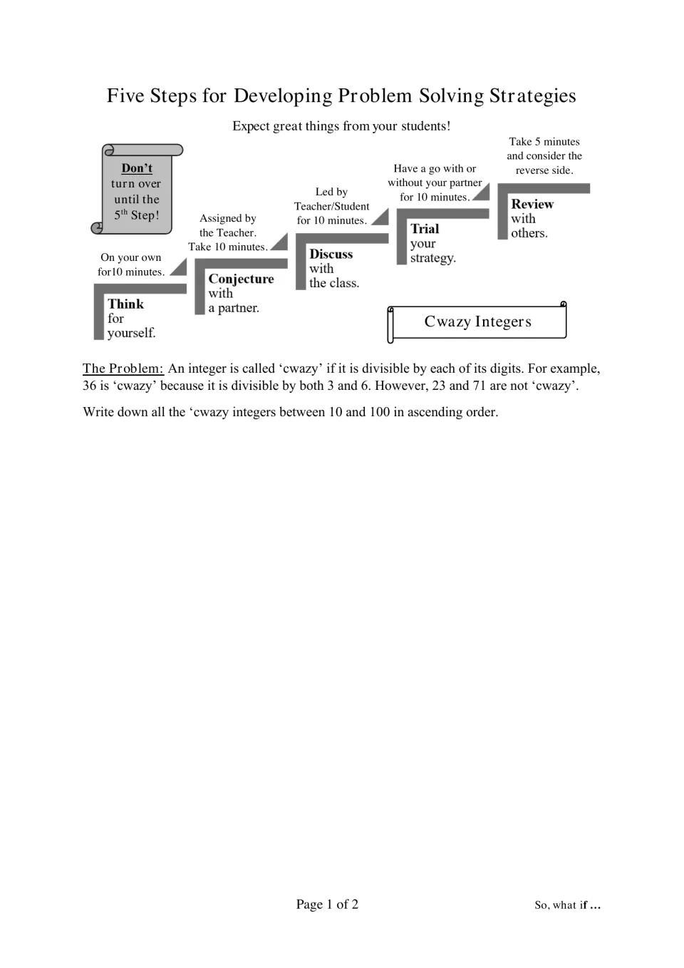 Cwazy integers divisibility problem: students list every number from 10 to 100 divisible by each of its digits