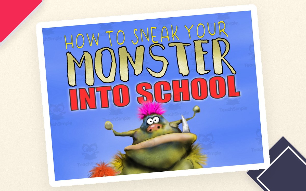 How to Sneak Your Monster into School picture-book cover with a monster illustration.