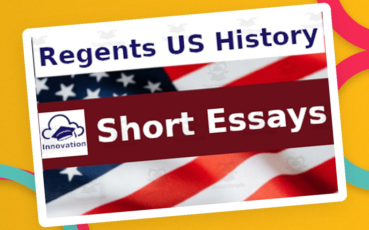 Regents US History Progressive Era No. 2 Short Essays cover with American flag background.