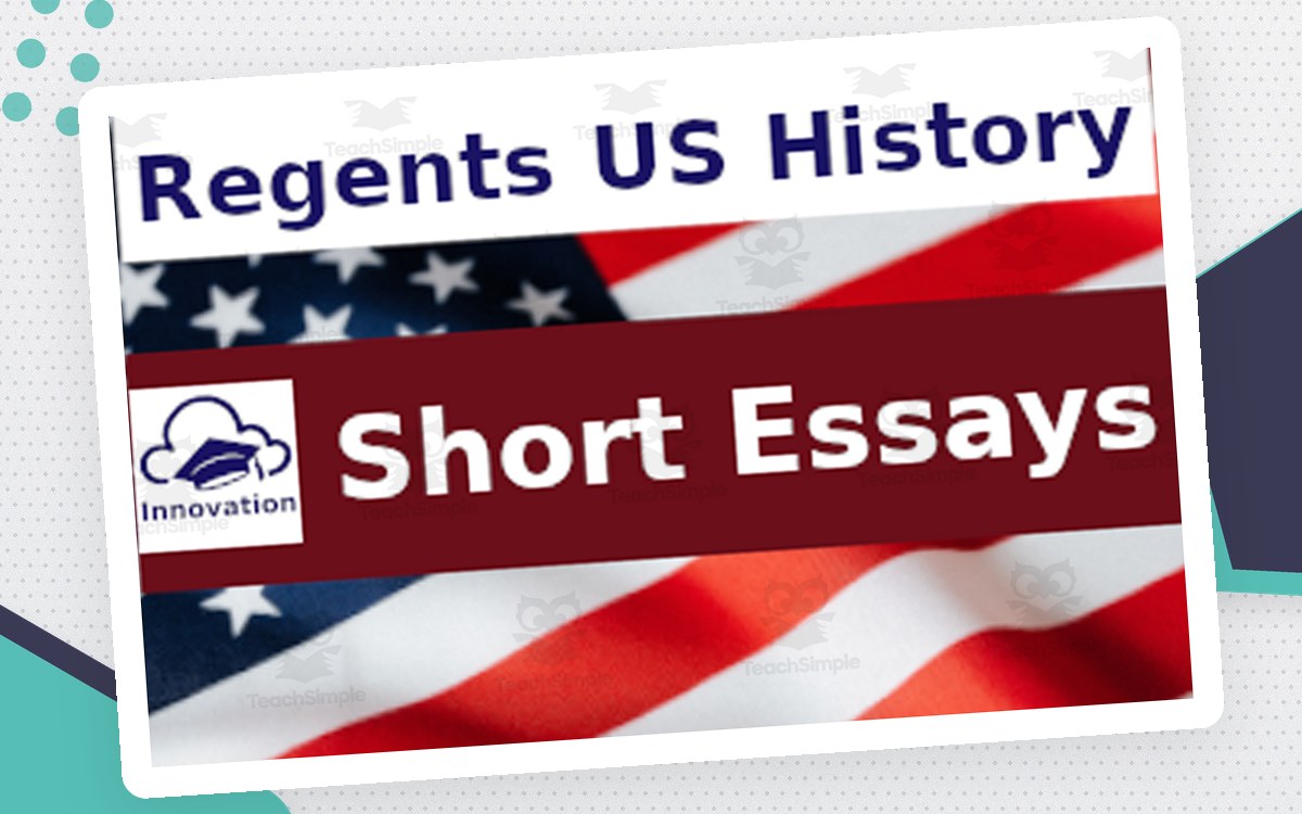Regents US History Progressive Era Short Essays cover with U.S. flag background and bold Short Essays title.