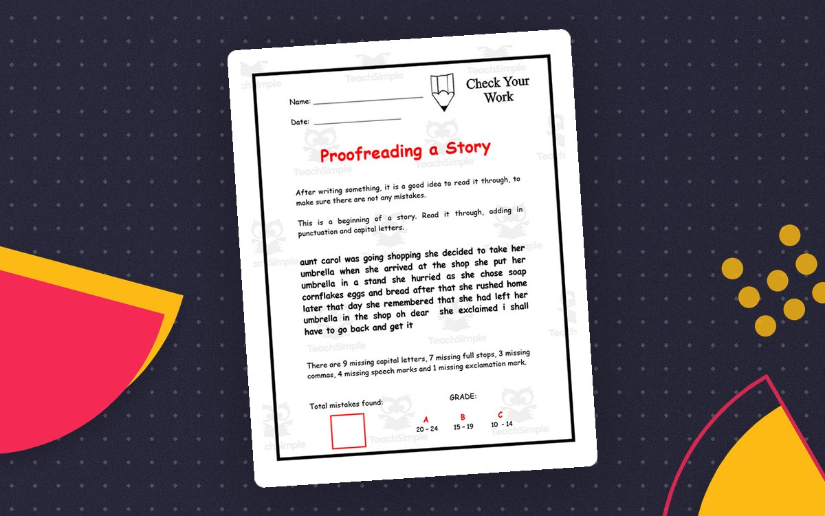 Proofreading Worksheet 1 preview