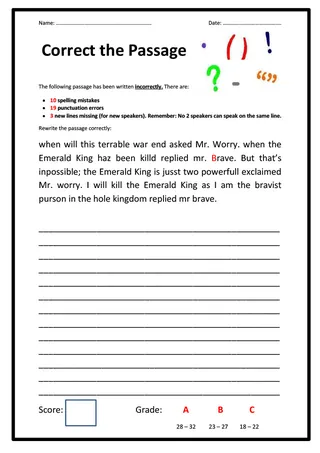 Proofreading Worksheet 2 – cover