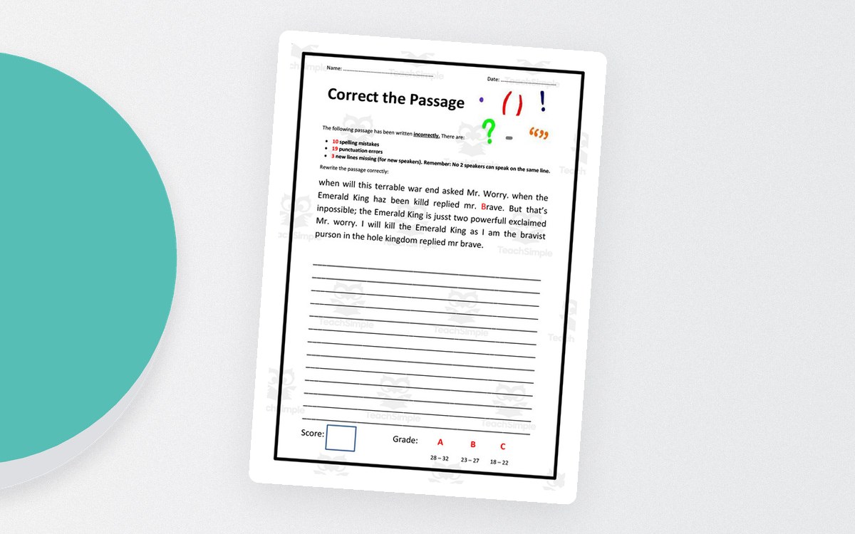 Proofreading Worksheet 2 preview